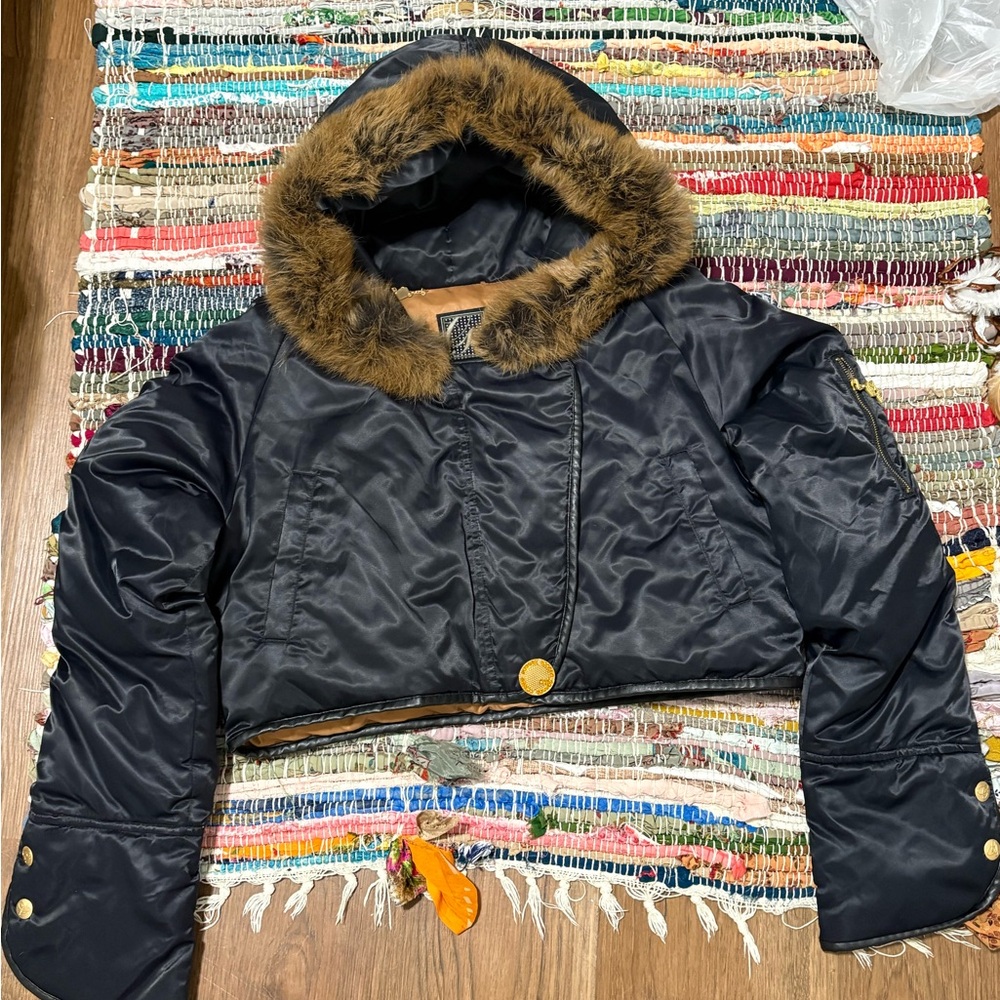 G-Unit Cropped Puffer w/ Real Fur